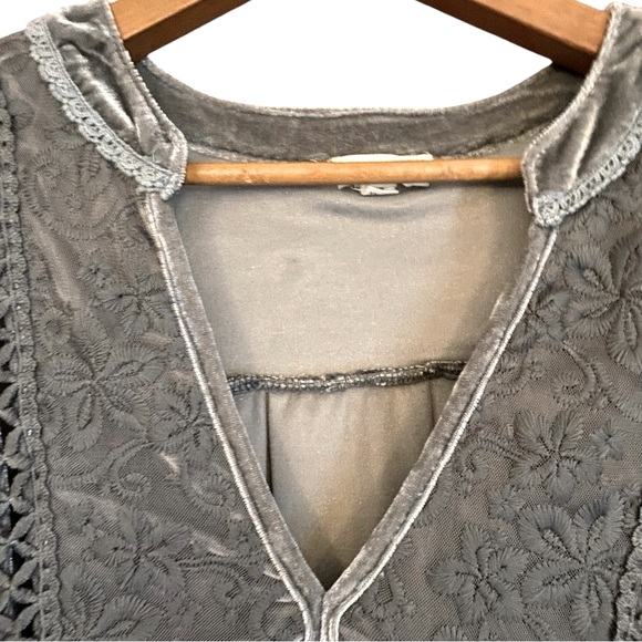 POL Boho Velvet Dress / Tunic Gray M - Picture 12 of 16
